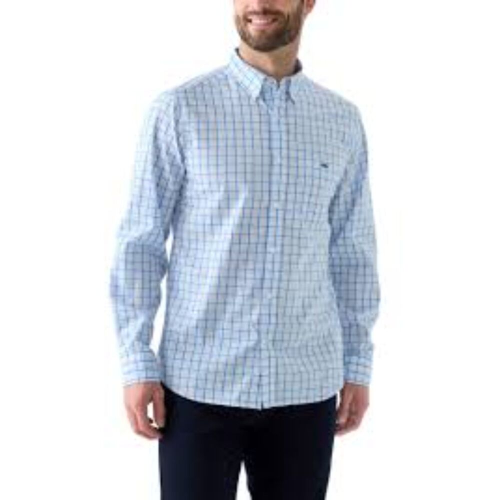Vineyard Vines Slim Fit Tucker Shirt Cotton Blue Large Button Down